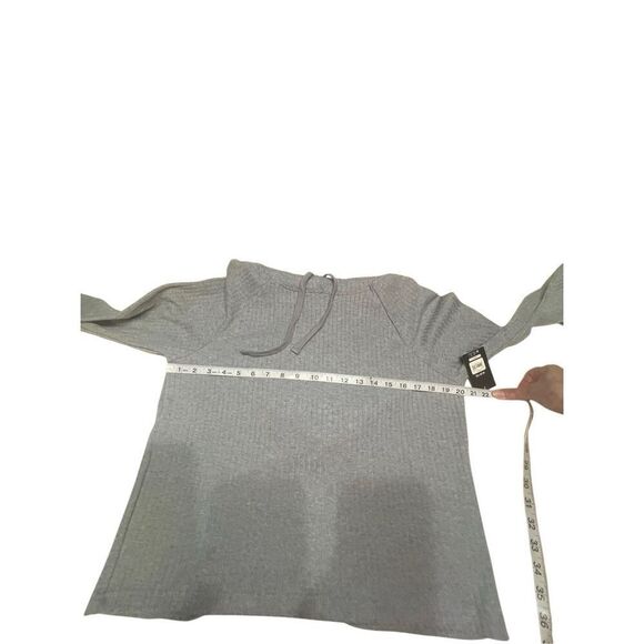 Athletic Works Gray Ribbed Hoodie Sz M 8-10 NWT - Picture 6 of 8